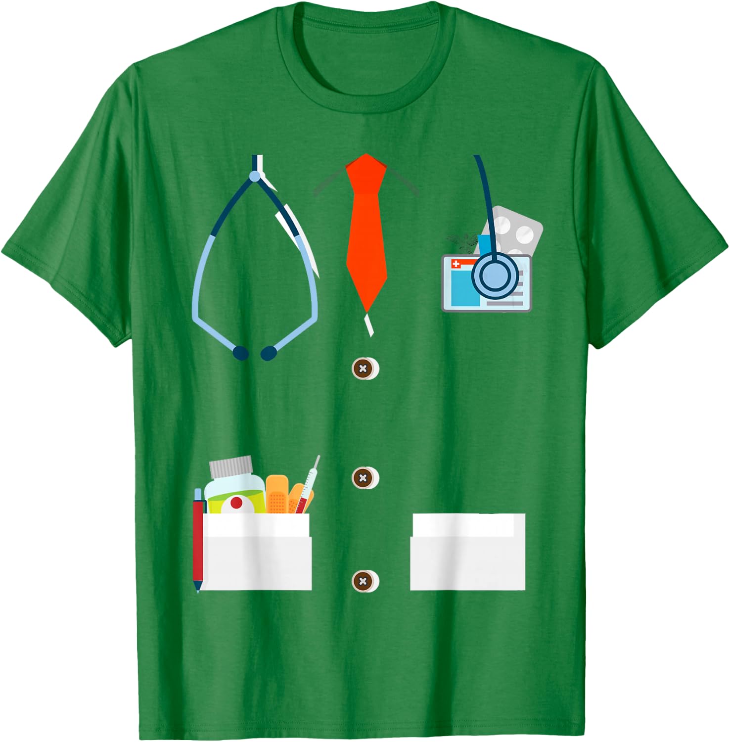 Doctor White Lab Coat Funny Halloween Costume Women T-Shirt - T-Shirt | Irish Green