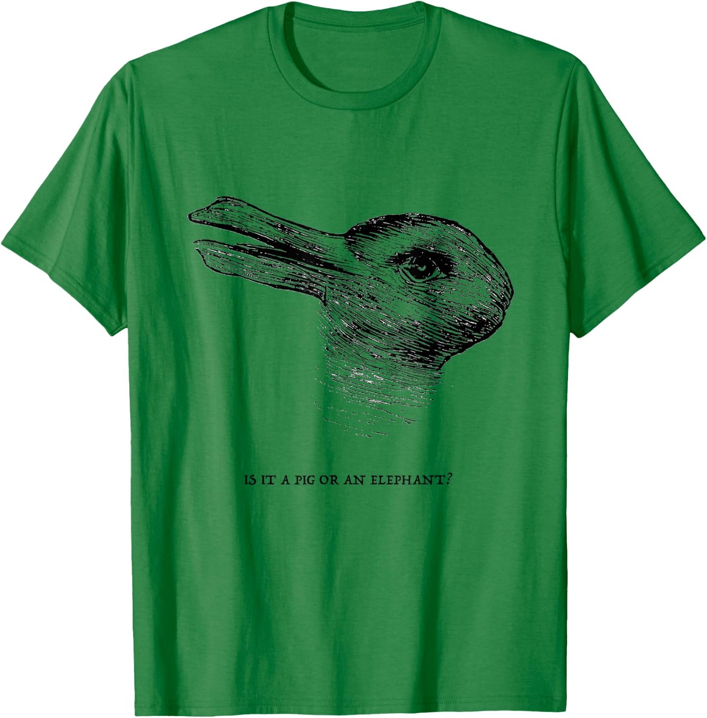 Optical illusion shirt: duck rabbit shirt T-Shirt - T-Shirt | Irish Green