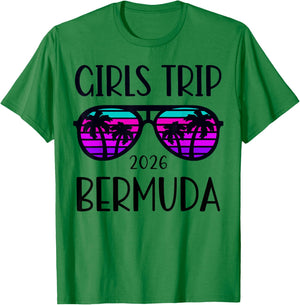 Bermuda Girls Trip 2026 Weekend Vacation Matching T-Shirt - T-Shirt | Irish Green