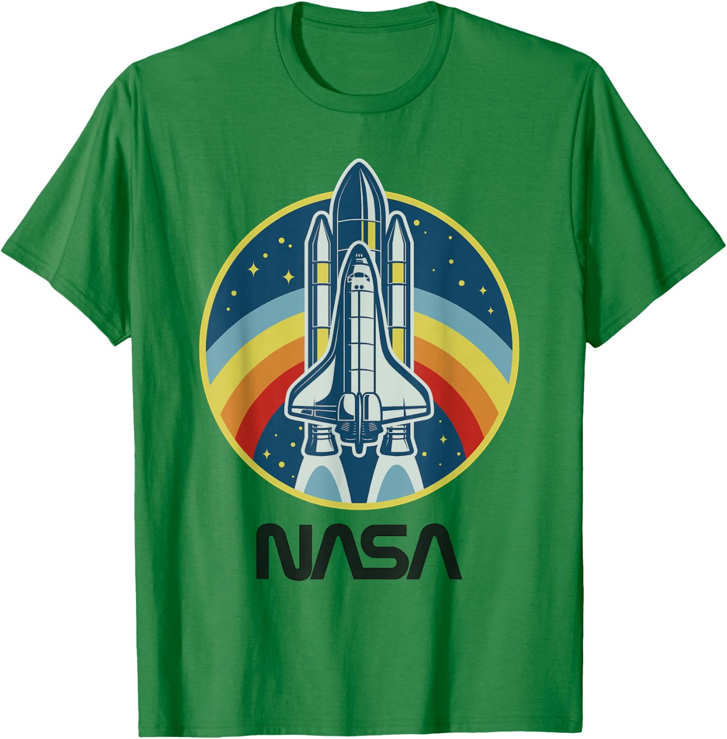 NASA Space Shuttle Rainbow T-Shirt - T-Shirt | Irish Green