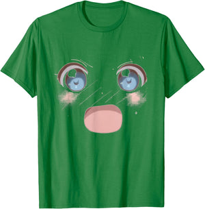 Kawaii Anime Face - Weeaboo Otaku Anime T Shirt T-Shirt - T-Shirt | Irish Green