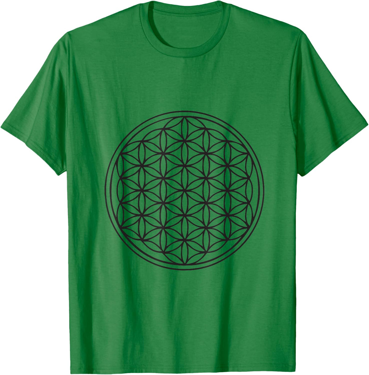 Classic Flower of Life Sacred Geometry Yoga New Age T-Shirt - T-Shirt | Irish Green