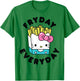 Hello Kitty French Fries Fryday Everyday Friday T-Shirt - T-Shirt | Irish Green