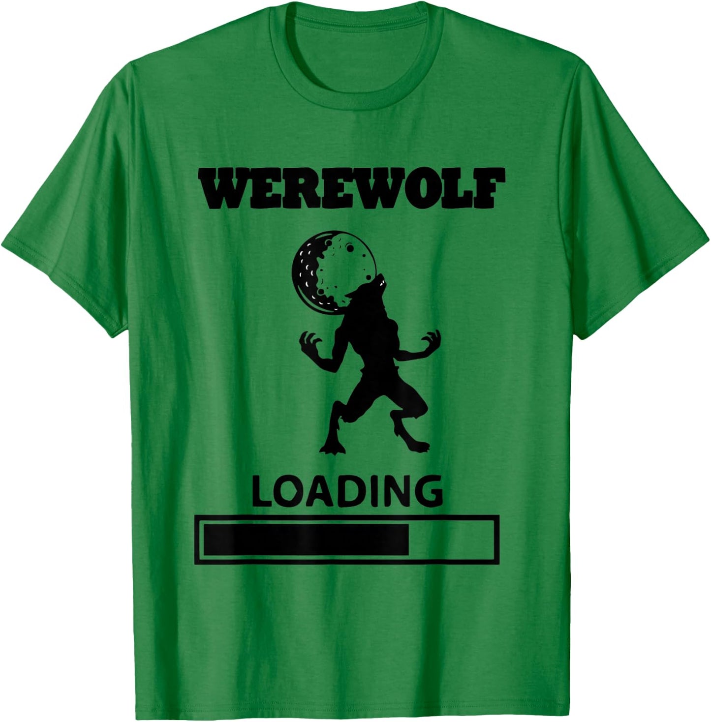 Full Moon Werewolf Loading Gift For Halloween T-Shirt - T-Shirt | Irish Green