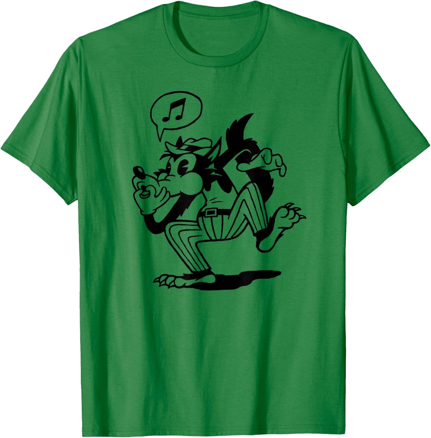 Vintage Cartoon Wolf Whistle T-Shirt - T-Shirt | Irish Green