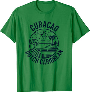 Curacao Caribbean Dutch Souvenir Vacation Reminder Men Women T-Shirt - T-Shirt | Irish Green