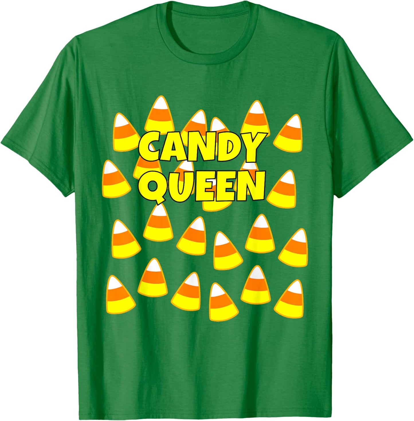 Halloween Candy Corn shirt: Candy Queen T-Shirt - T-Shirt | Irish Green