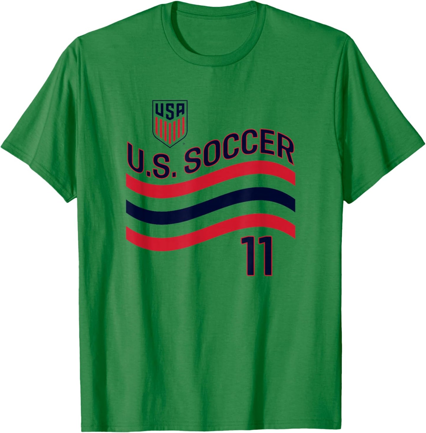 Brenden Aaronson 11 White USMNT Officially Licensed T-Shirt - T-Shirt | Irish Green