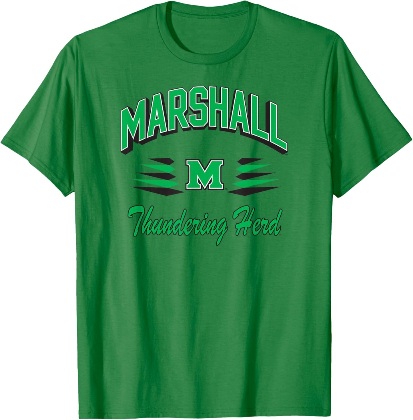 Marshall Thundering Herd Retro Diamond Gray T-Shirt - T-Shirt | Irish Green