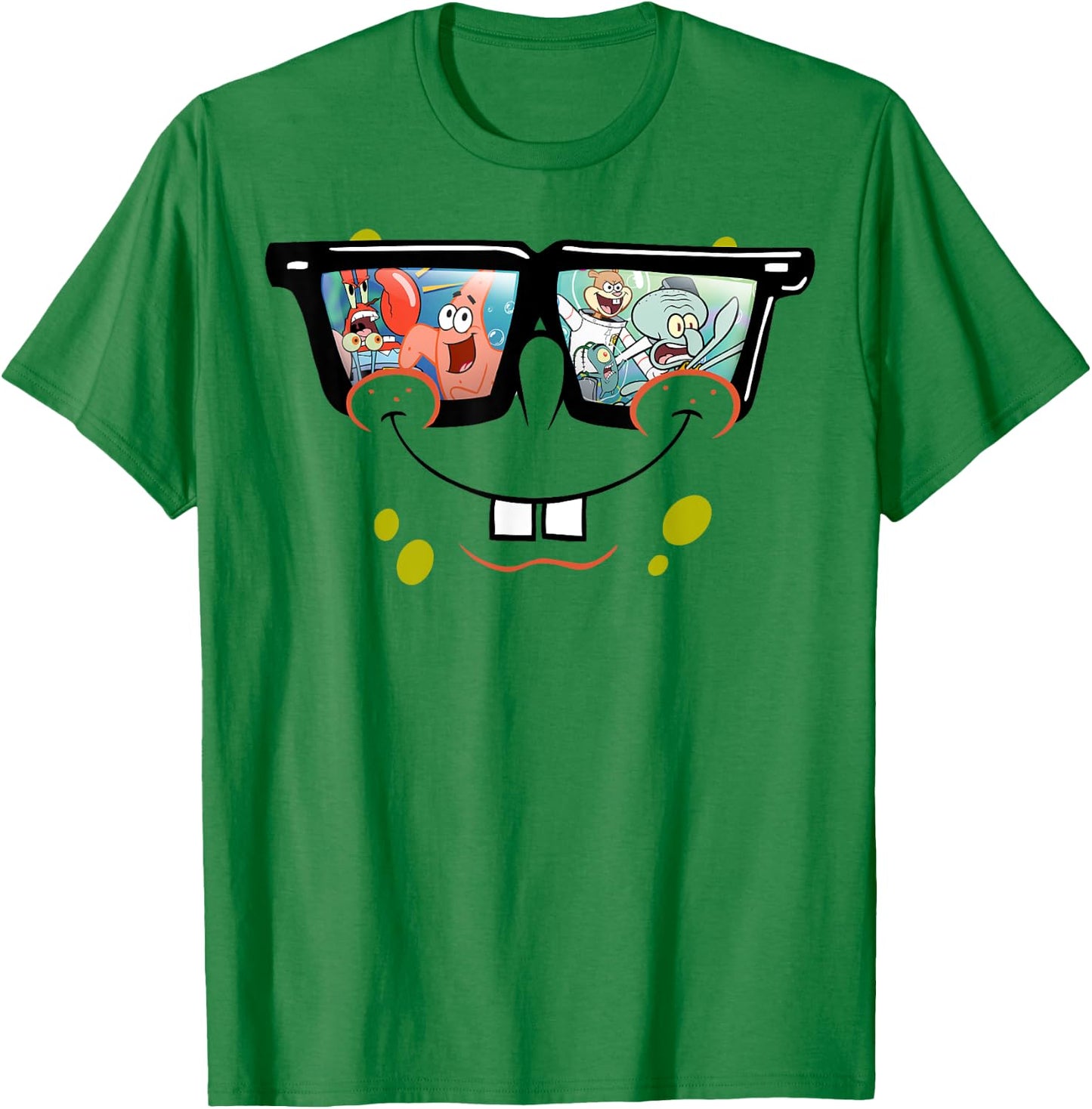 Spongebob SquarePants Sunglasses Reflection T-Shirt - T-Shirt | Irish Green