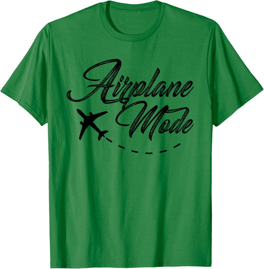 Airplane Mode Adventurer Traveler Wanderlust Women Gift T-Shirt - T-Shirt | Irish Green