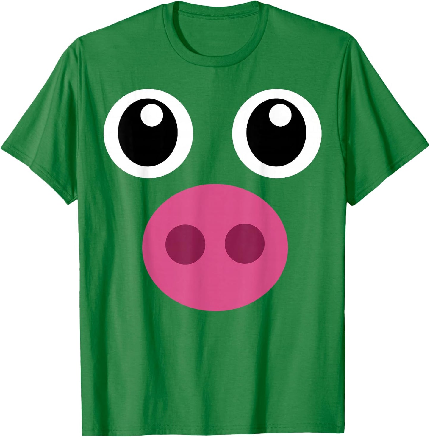 Funny Pig Face Shirt Swine Halloween Costume Gift T-Shirt - T-Shirt | Irish Green