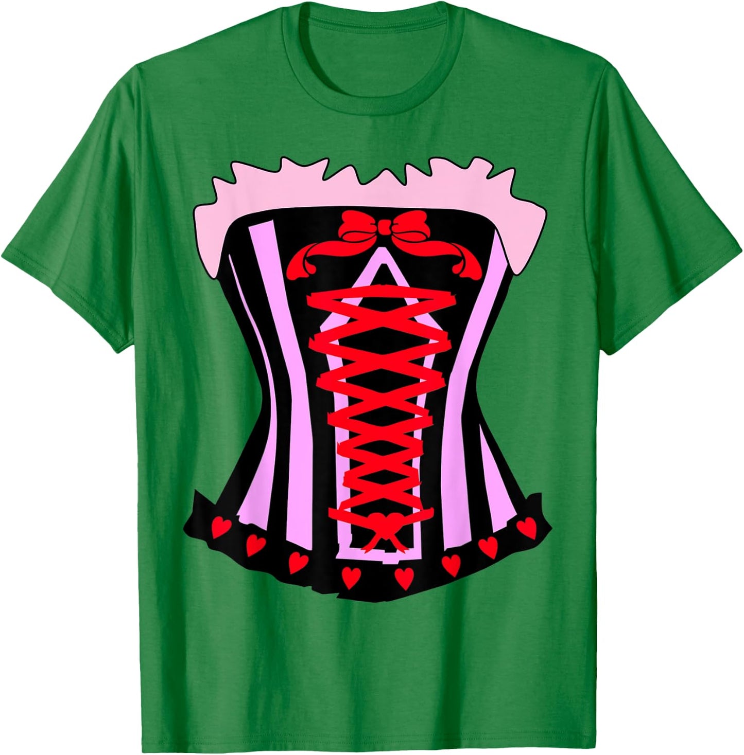 Saloon Girl Shirt Costume for Halloween Western Corset T-Shirt - T-Shirt | Irish Green