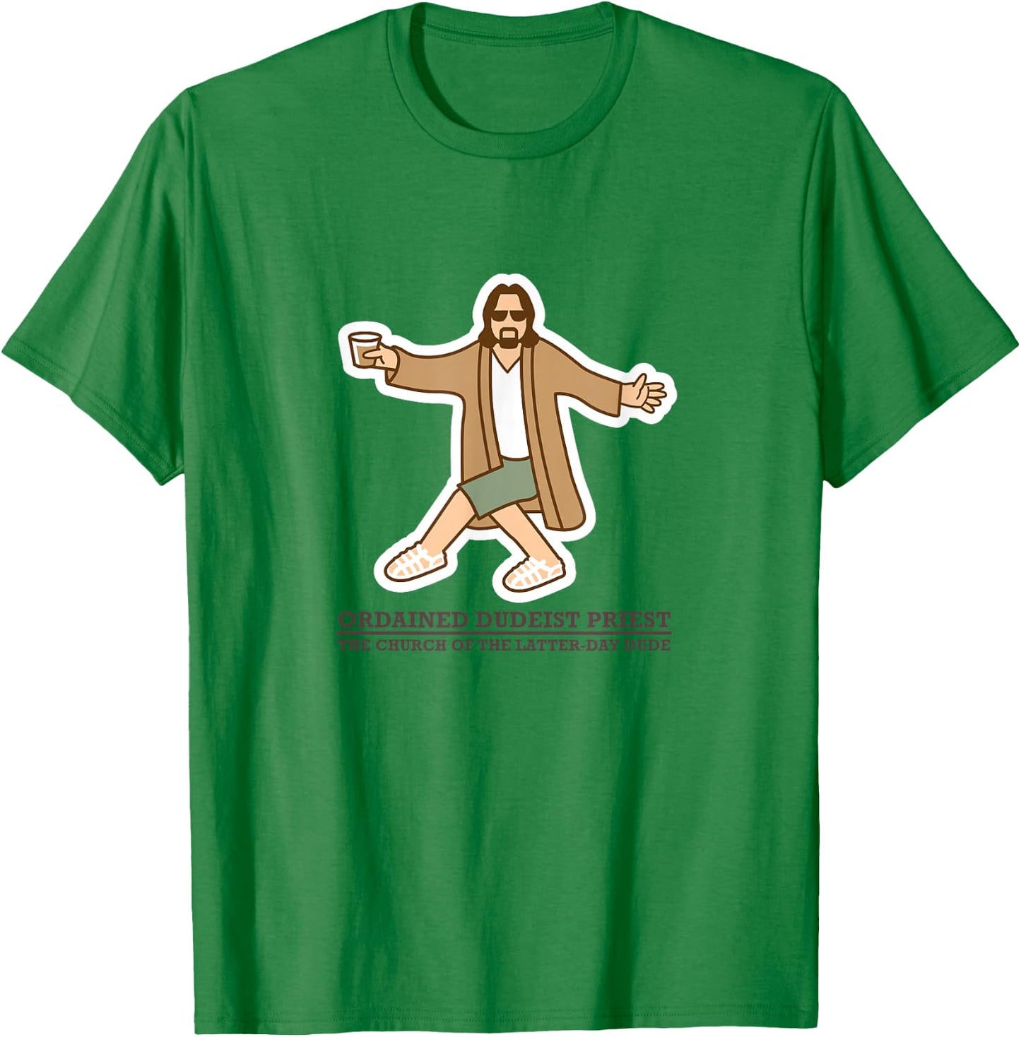 Ordained Dudeist Priest Dancing Shirt T-Shirt - T-Shirt | Irish Green