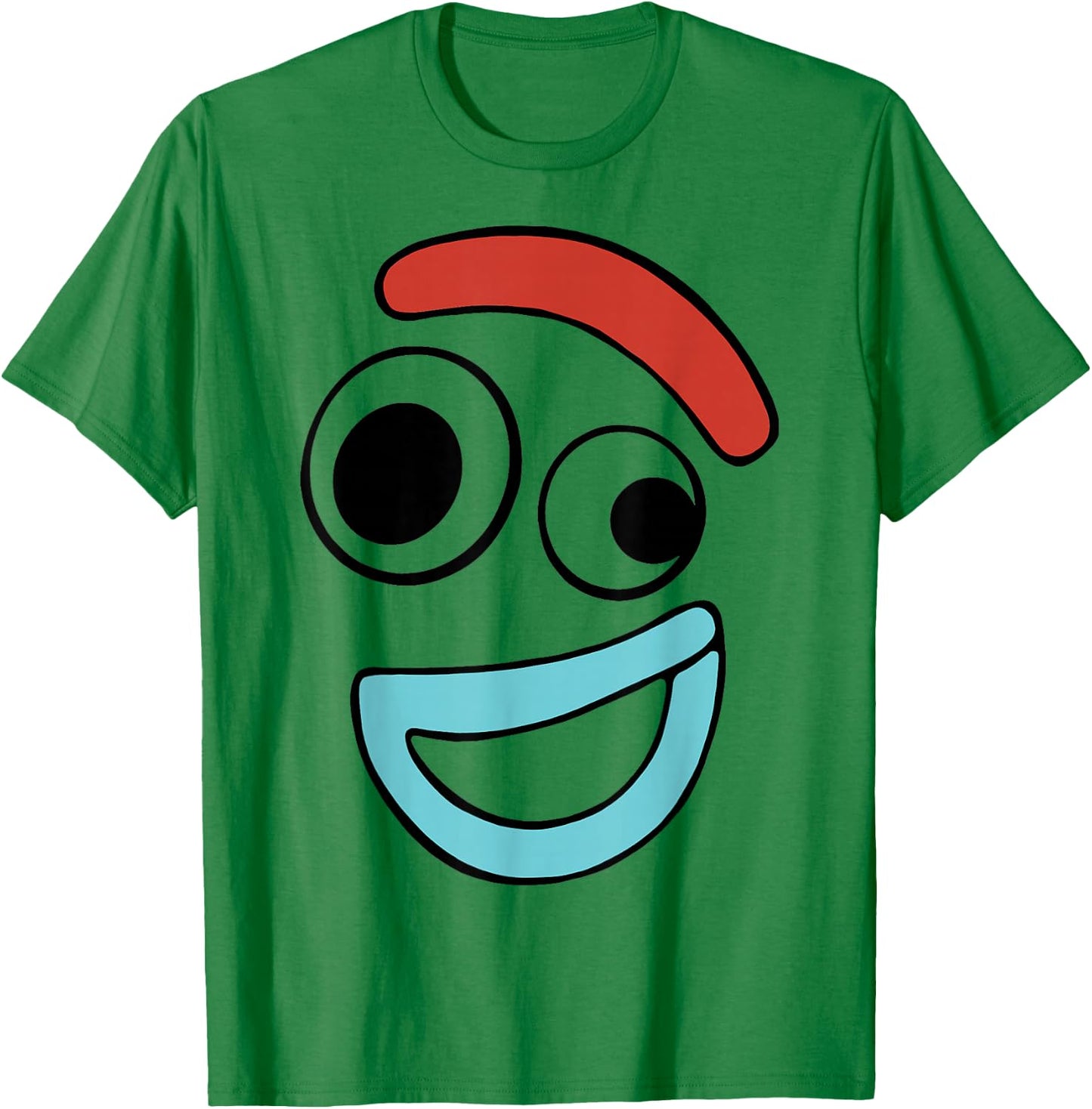 Disney Pixar Toy Story 4 Forky Large Happy Face T-Shirt - T-Shirt | Irish Green