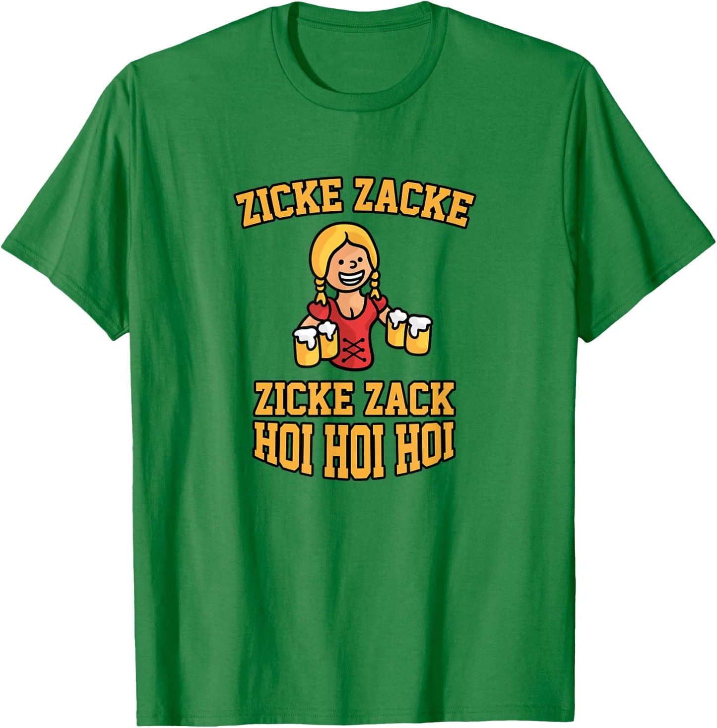 Zicke Zacke T Shirt for Deutsch Beer Drinking Waitresses T-Shirt - T-Shirt | Irish Green