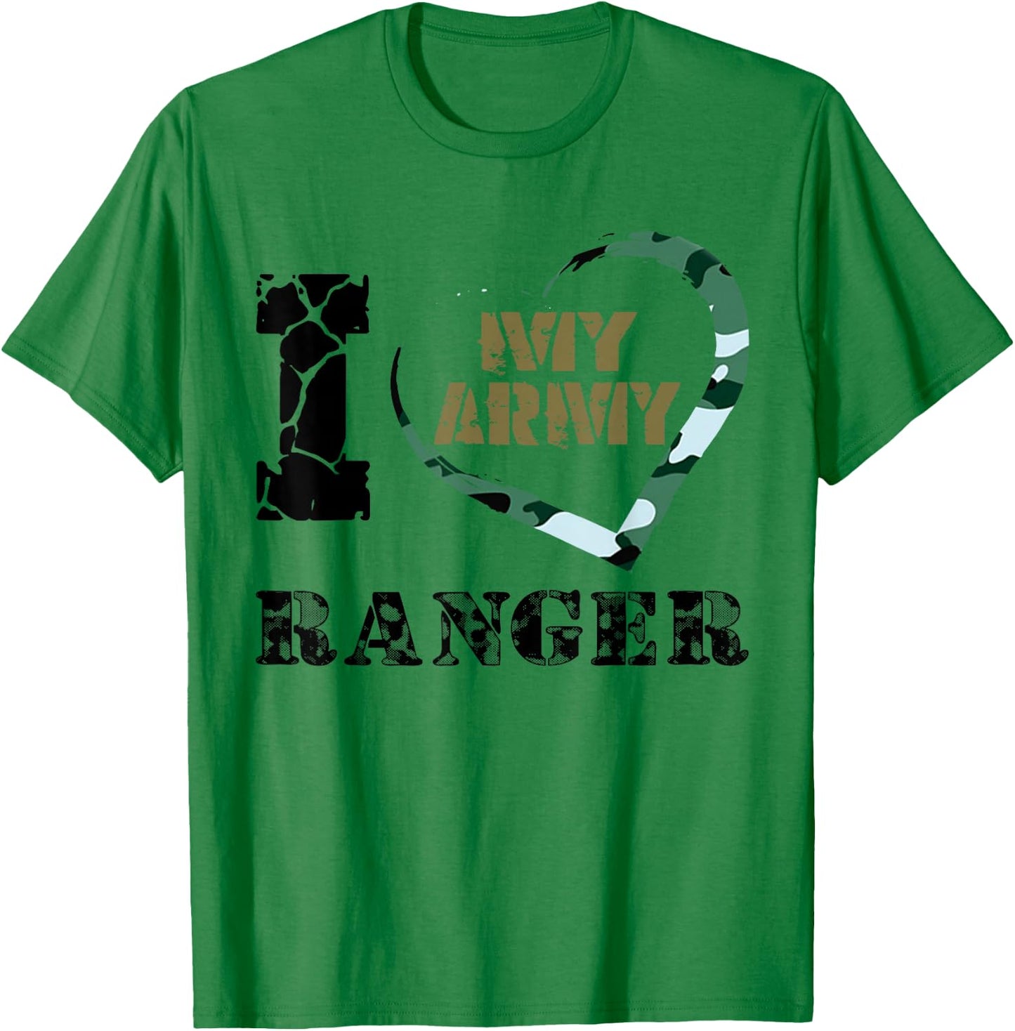 I Love My Army Ranger - Proud Military T-Shirt - T-Shirt | Irish Green