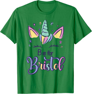 First Name Bristol Personalized B Is For Bristol T-Shirt - T-Shirt | Irish Green