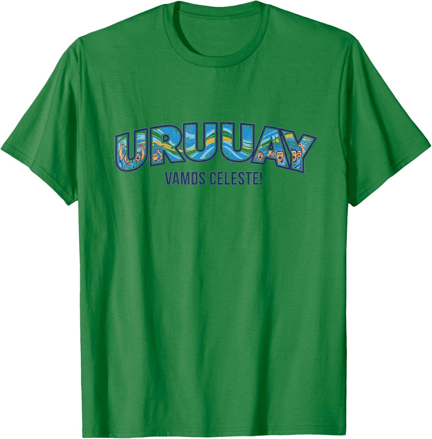 Uruguay Uruuay Vamos Celeste Soccer Fan Shirt 2026 T-Shirt - T-Shirt | Irish Green