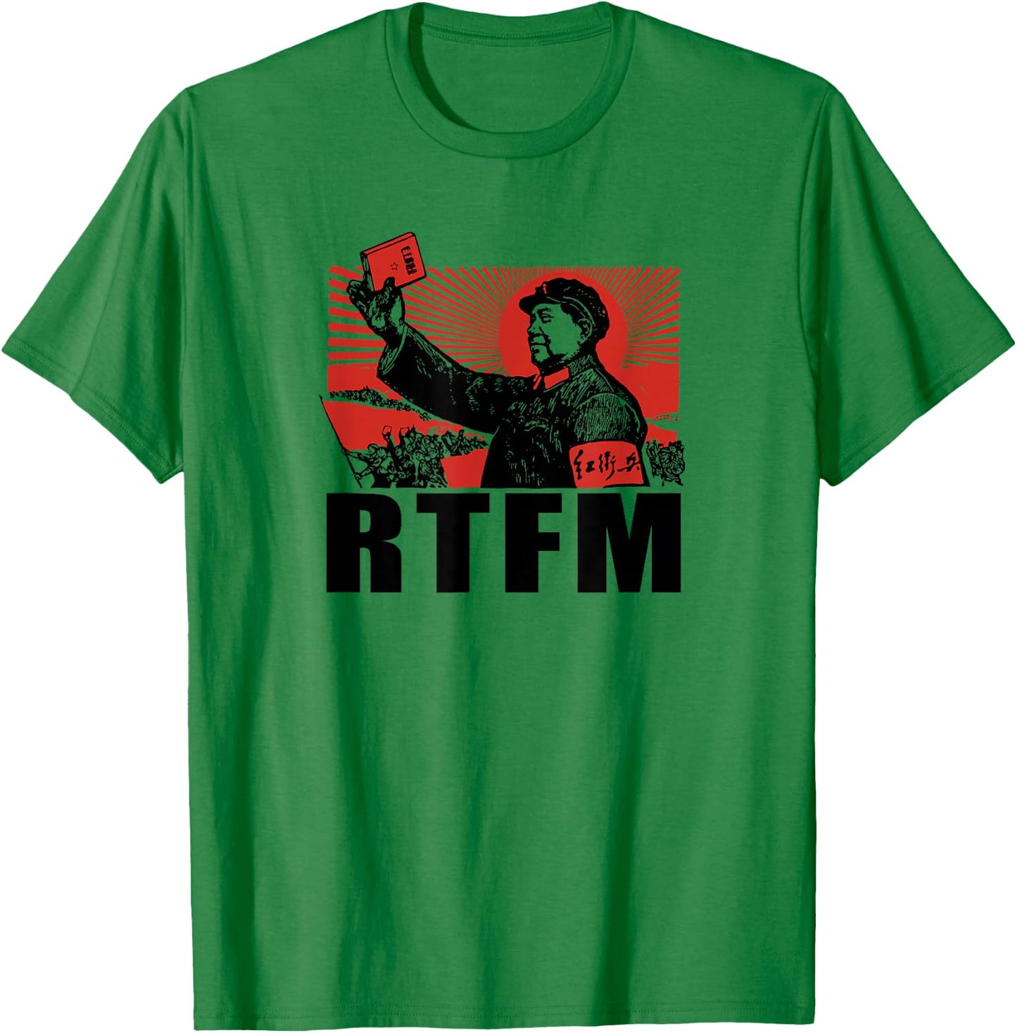 Mao RTFM Propaganda Style Graphic T-Shirt - T-Shirt | Irish Green