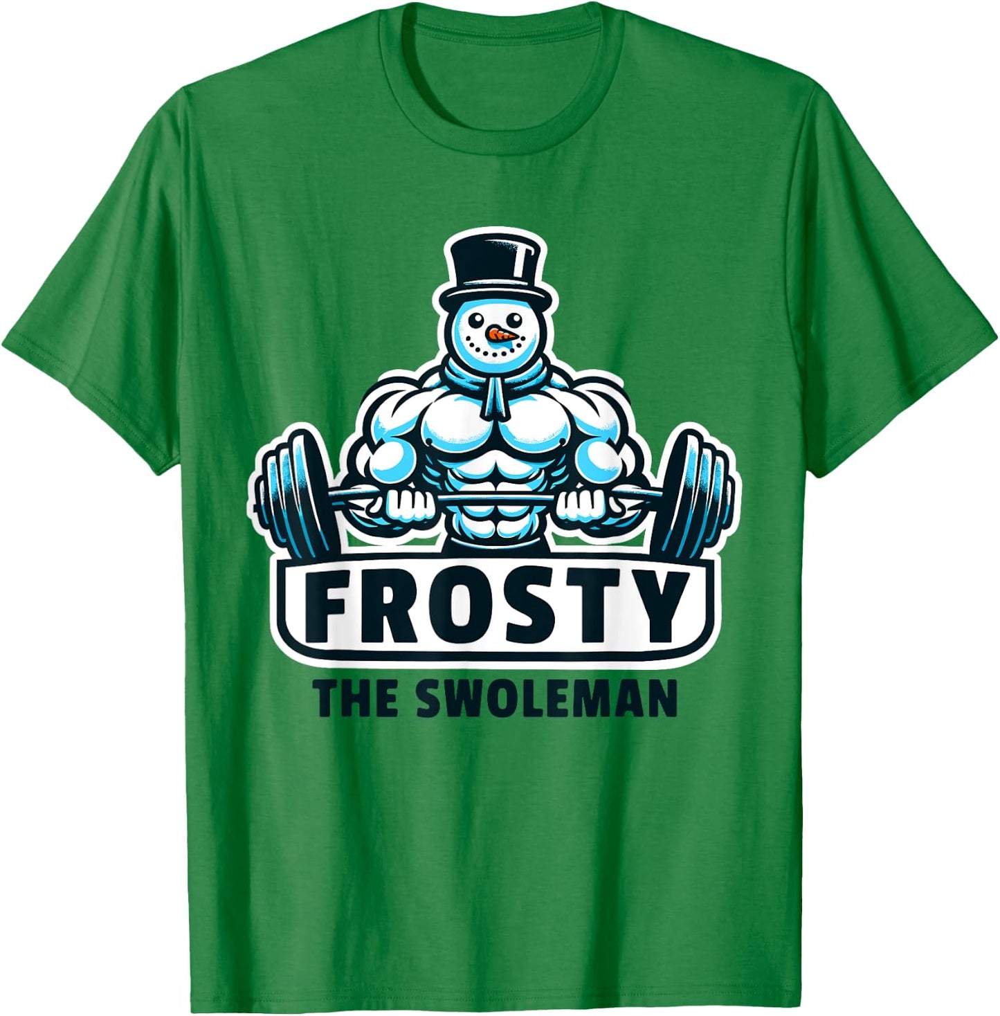 Frosty Swoleman Funny Christmas Workout Gym Weight Lifting T-Shirt - T-Shirt | Irish Green