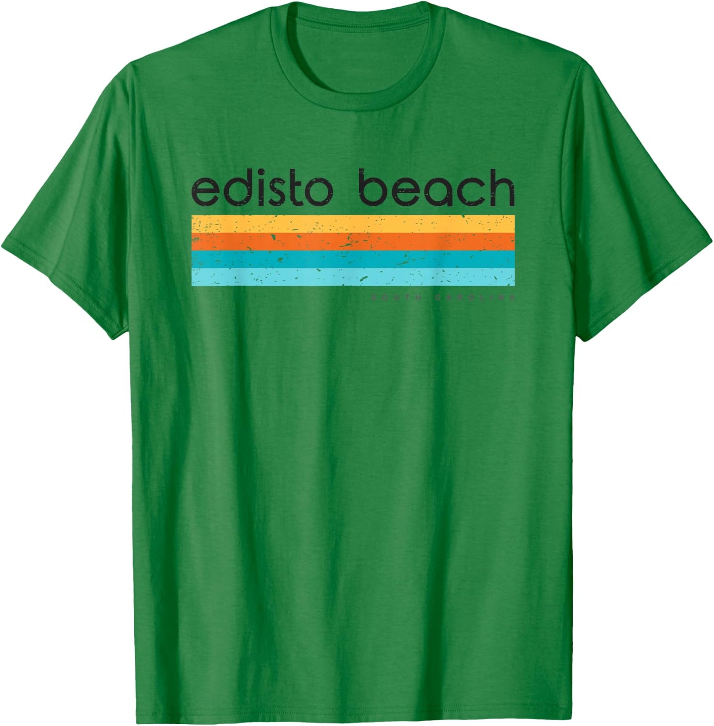 Retro Edisto Beach South Carolina Vintage Design T-Shirt - T-Shirt | Irish Green