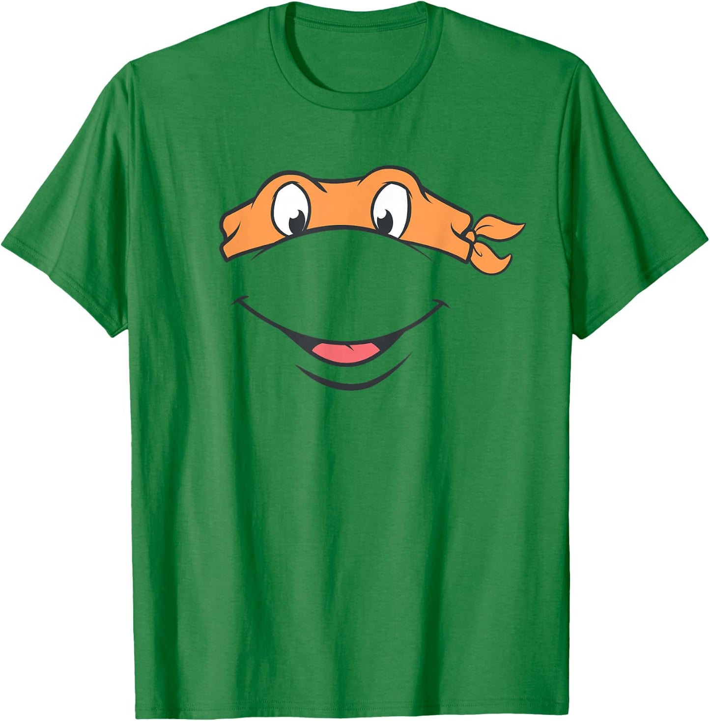 Teenage Mutant Ninja Turtles Michaelangelo Big Face Costume T-Shirt - T-Shirt | Irish Green