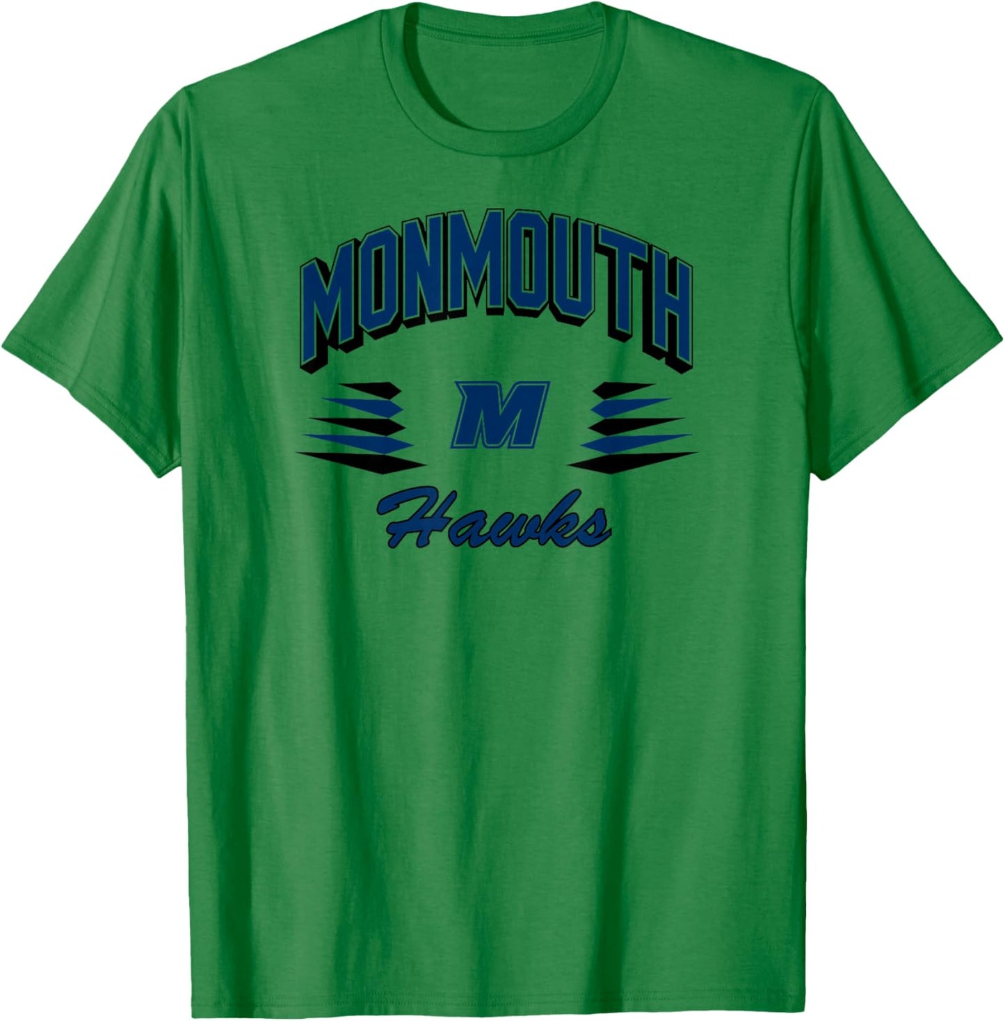 Monmouth Hawks Retro Diamond White Officially Licensed T-Shirt - T-Shirt | Irish Green