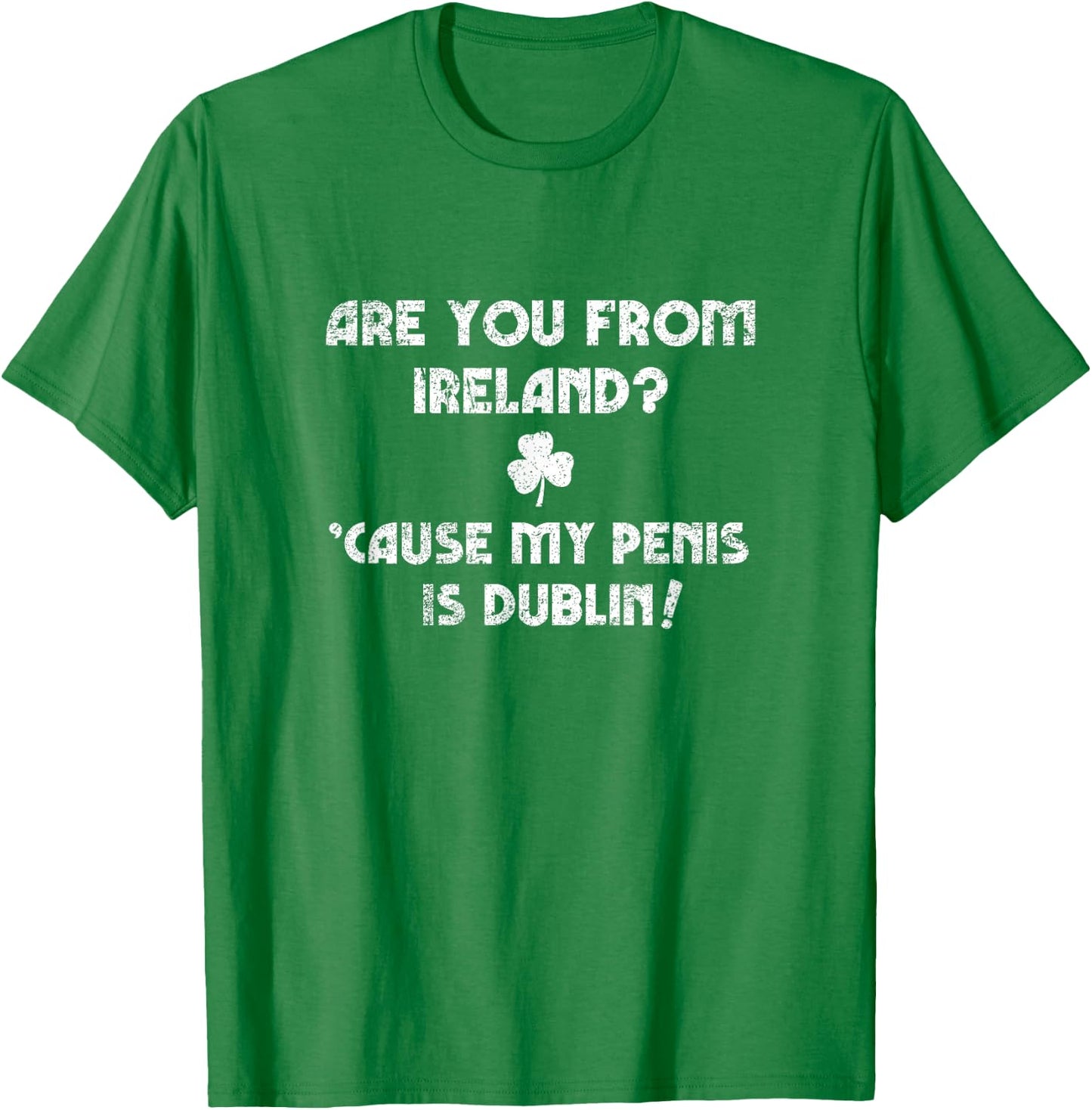 Funny St Patty's Day Inappropriate Pick Up Line Joke Shirt T-Shirt - T-Shirt | Irish Green