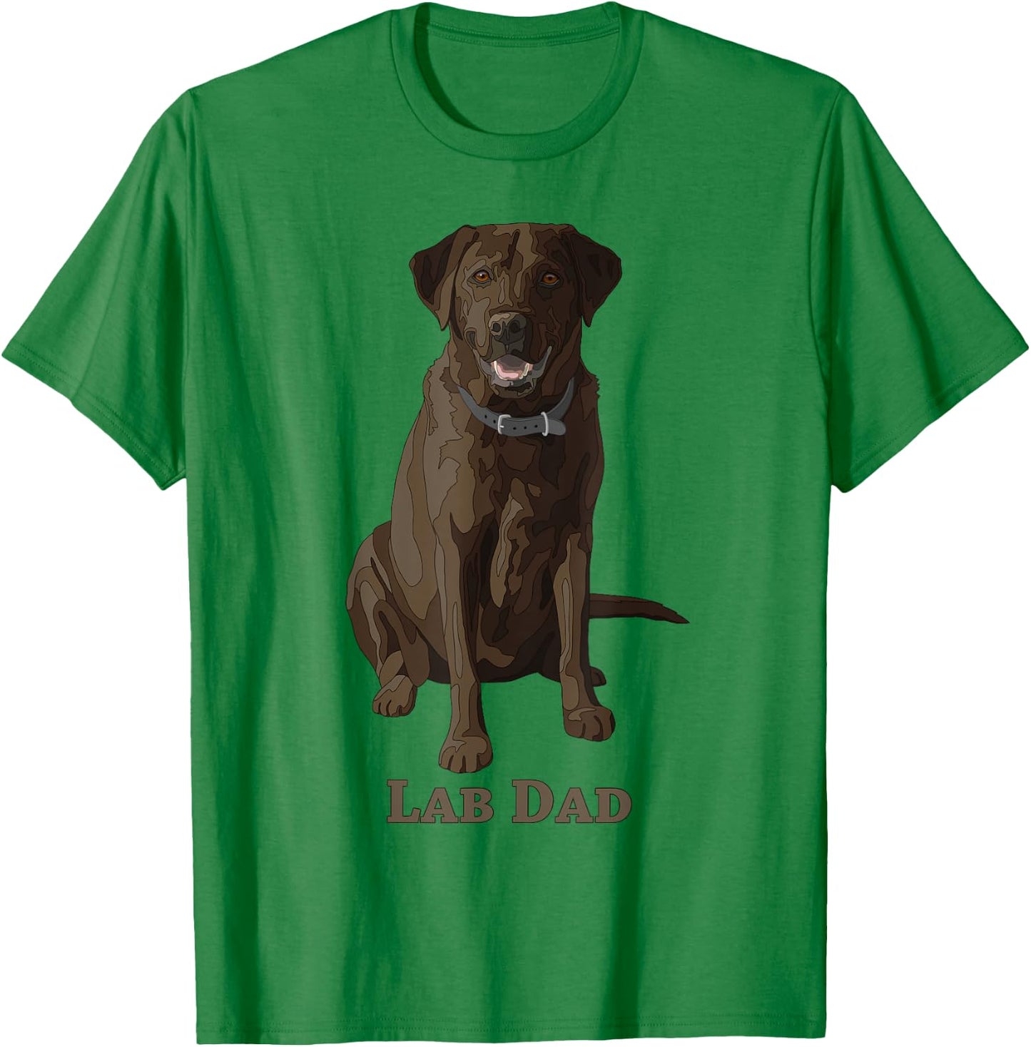 Lab Dad Chocolate Labrador Retriever Dog Lover Gift T-Shirt - T-Shirt | Irish Green