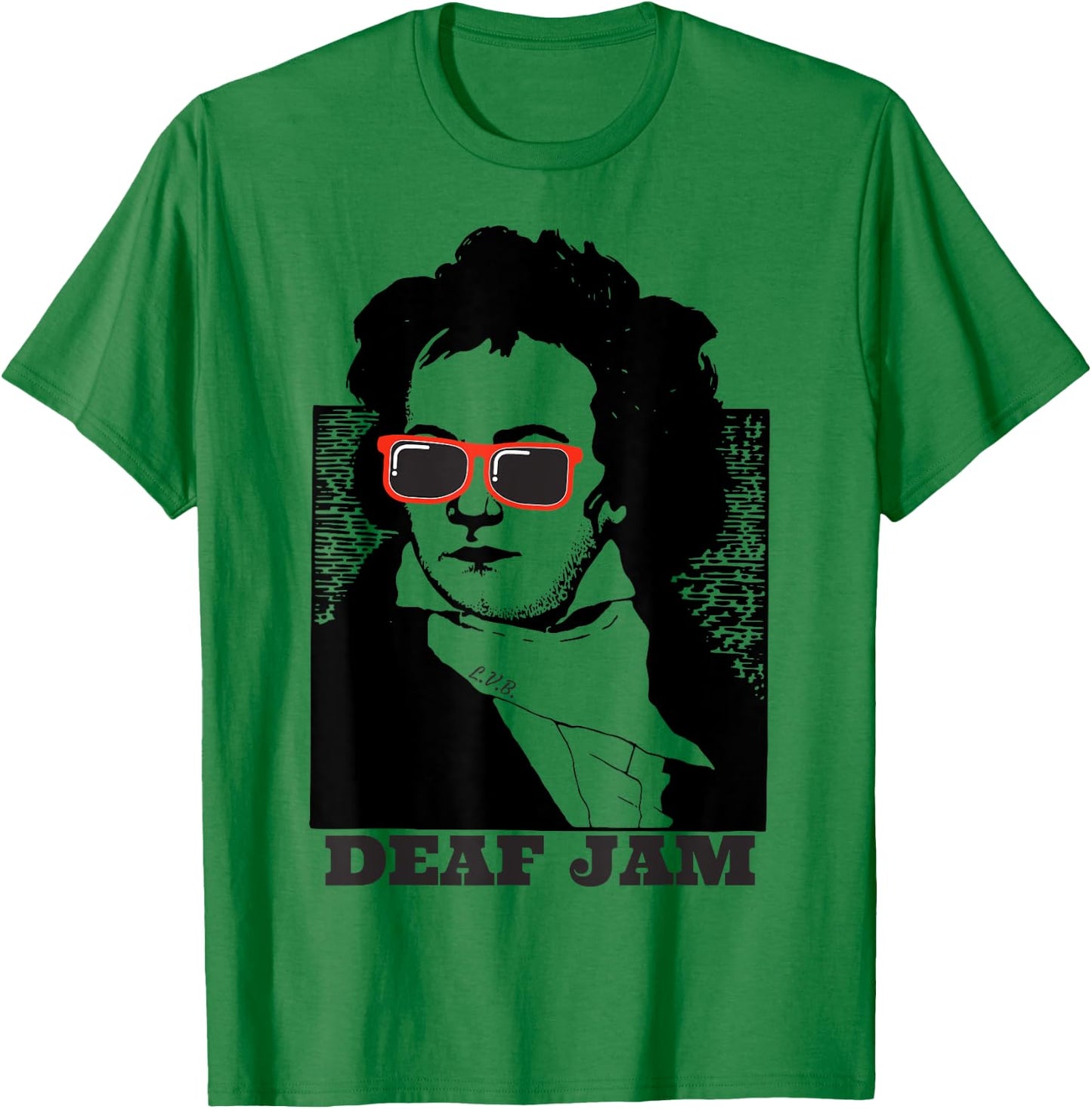 Ludwig Van Beethoven Deaf Jam T-Shirt - T-Shirt | Irish Green