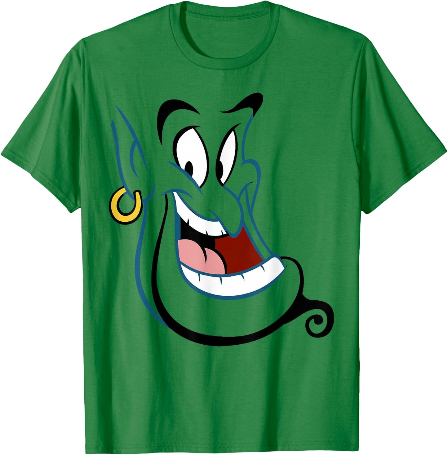 Disney Aladdin Genie Big Face Costume T-Shirt - T-Shirt | Irish Green
