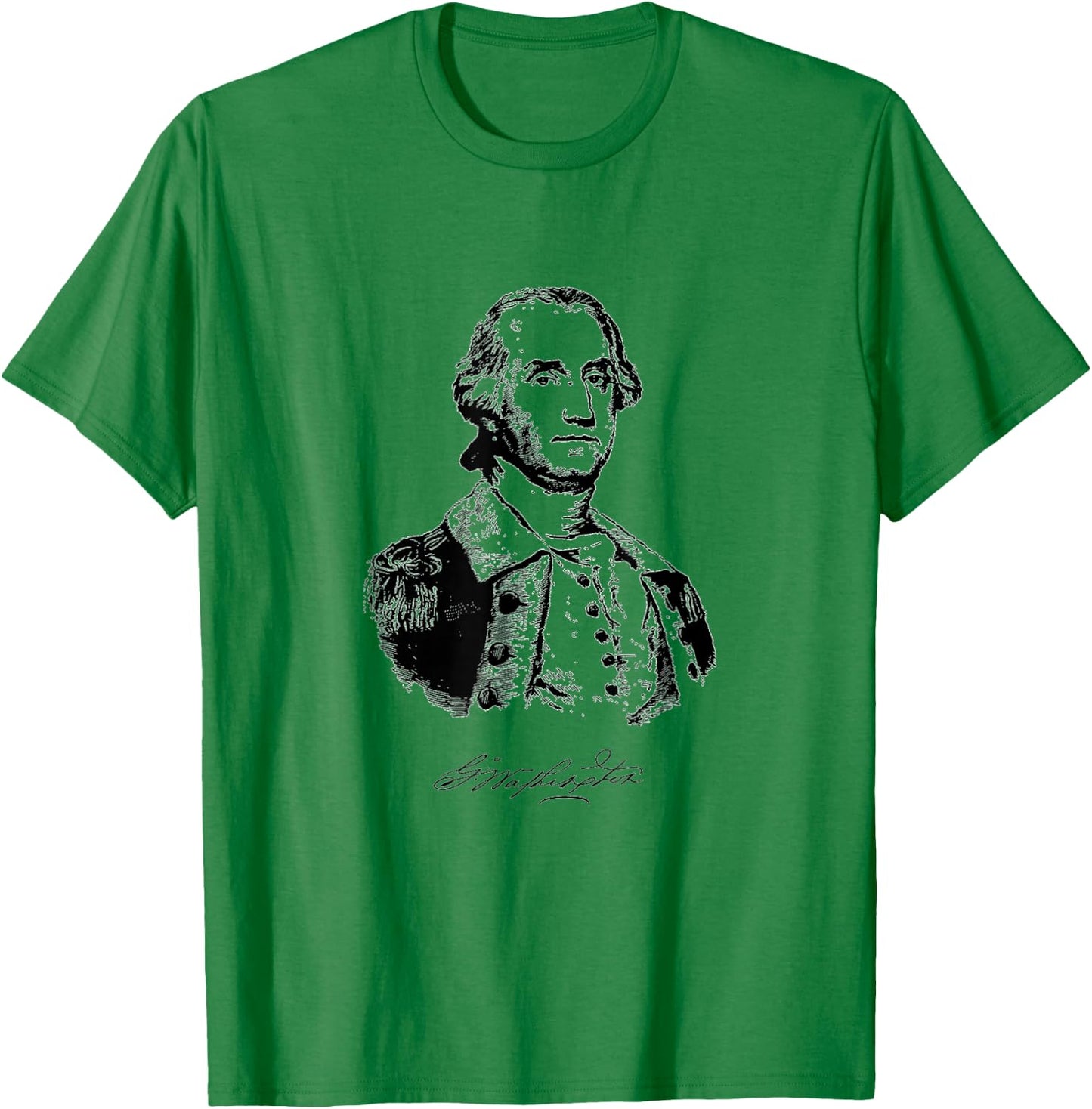 George Washington Historical Signature Presidential T shirt T-Shirt - T-Shirt | Irish Green