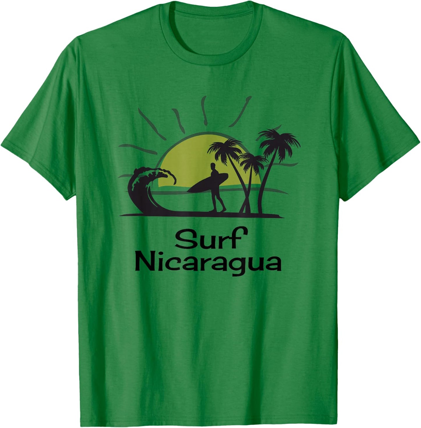Surf Nicaragua T shirt Vacation Souvenir T-Shirt - T-Shirt | Irish Green