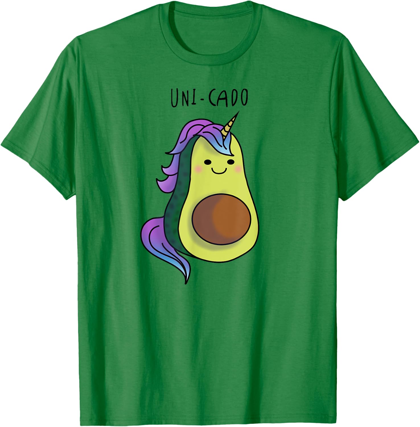 Uni Cado - Unicorn Avocado Vegan Birthday Christmas gift T-Shirt - T-Shirt | Irish Green
