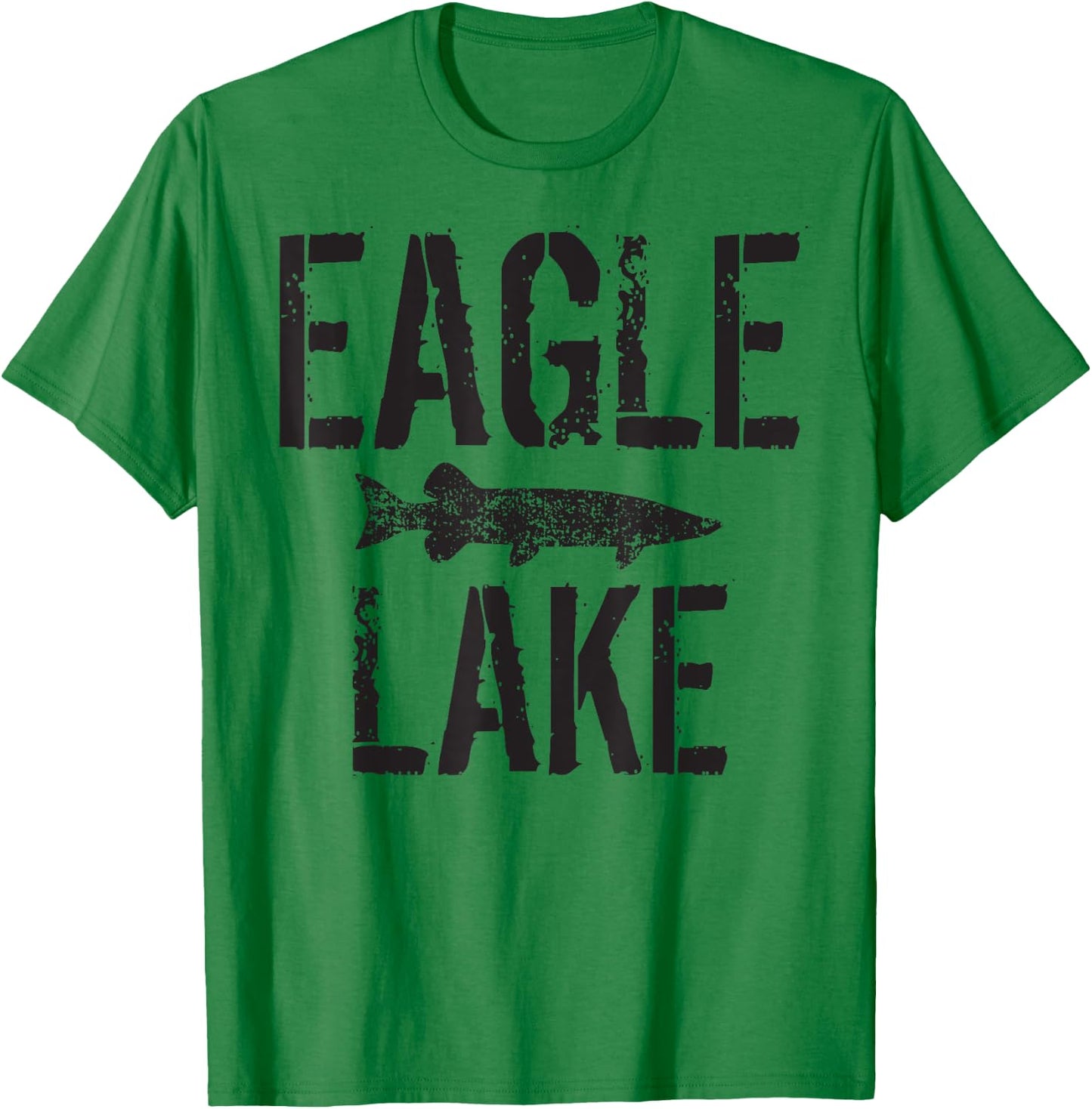 Eagle Lake Muskie Fishing Muskellunge Gift T-Shirt - T-Shirt | Irish Green