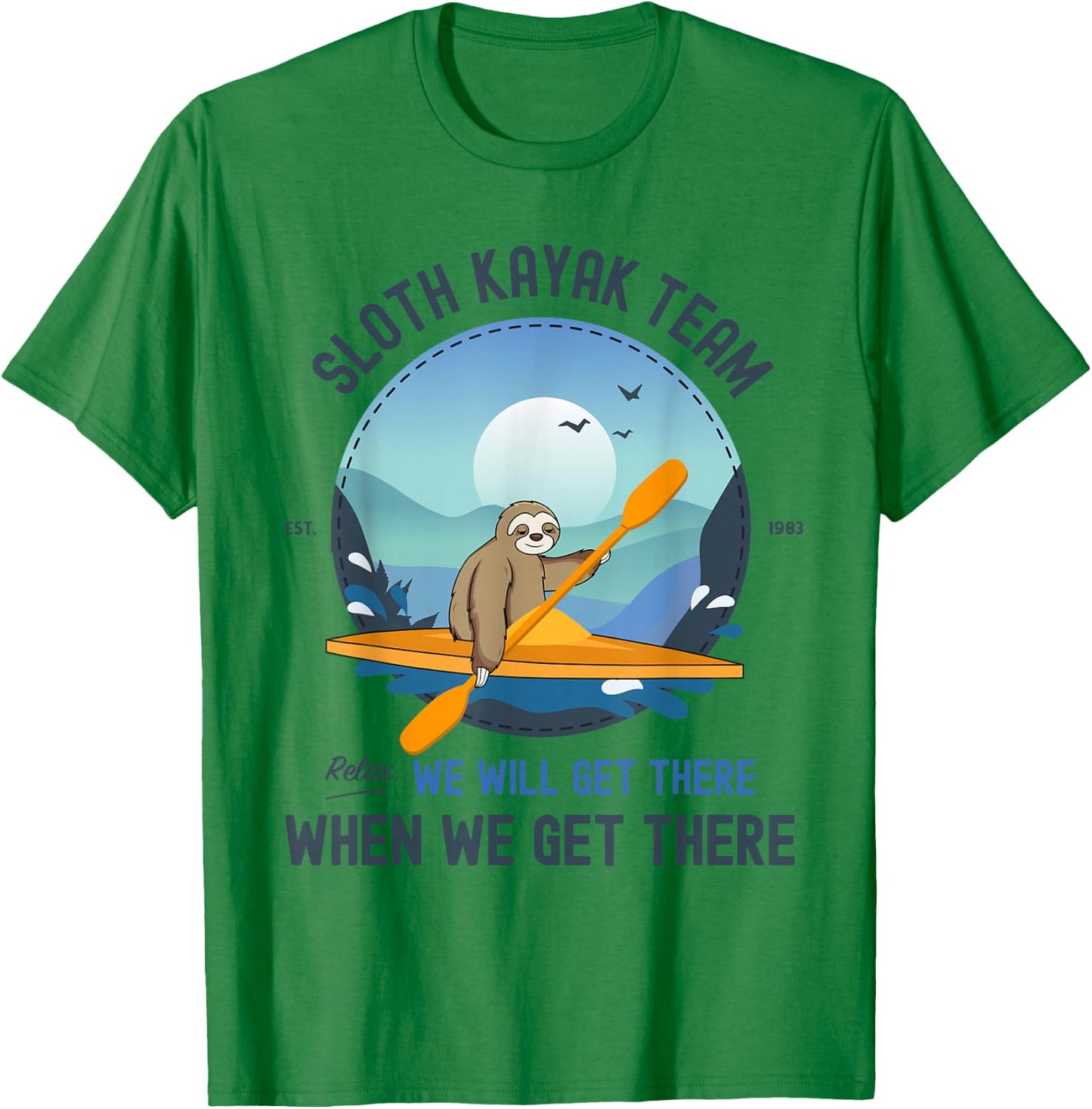 Sloth Kayak Shirt Sloth Kayak Team T-Shirt - T-Shirt | Irish Green