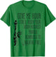 USA Statue of Liberty New Colossus Emma Lazarus Quote T-Shirt - T-Shirt | Irish Green