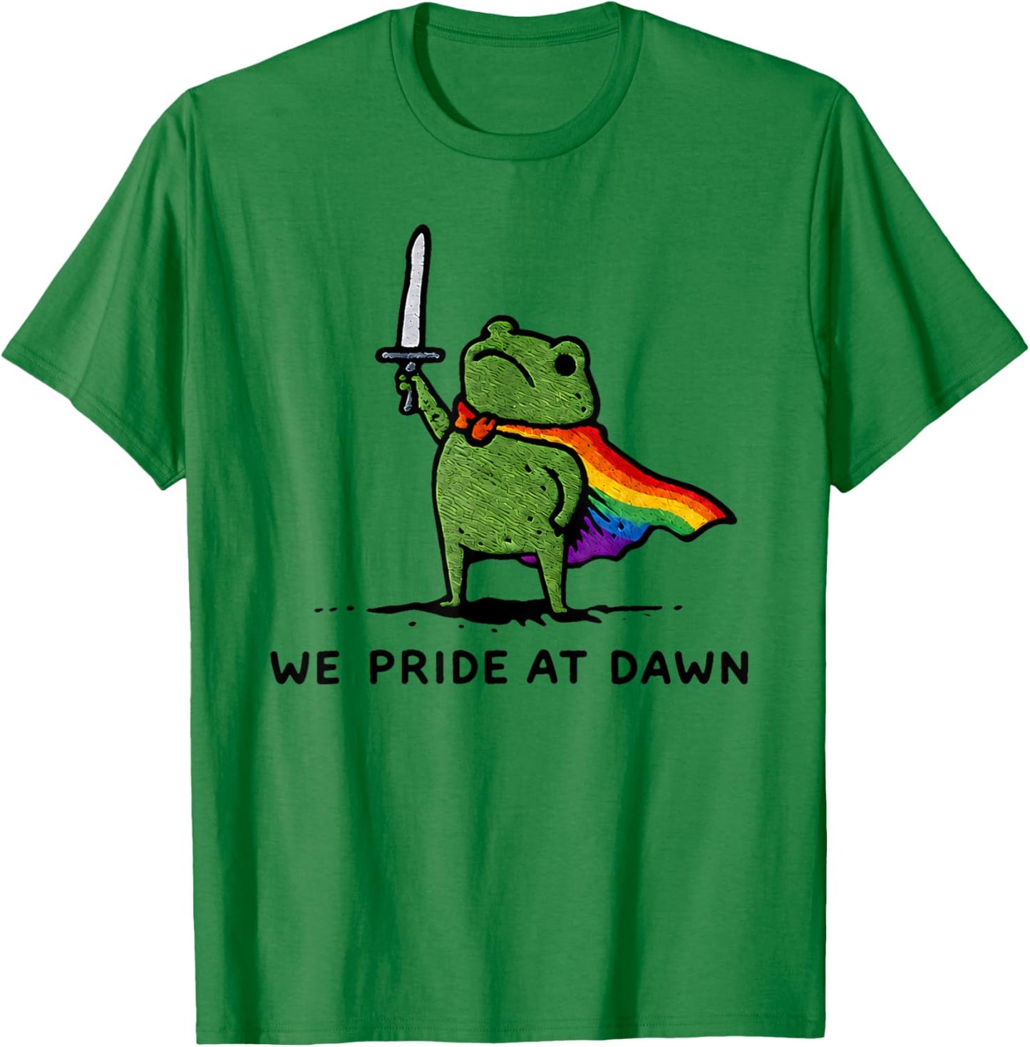 Funny Frog We Pride At Dawn Rainbow Flag LGBT Pride Month T-Shirt - T-Shirt | Irish Green
