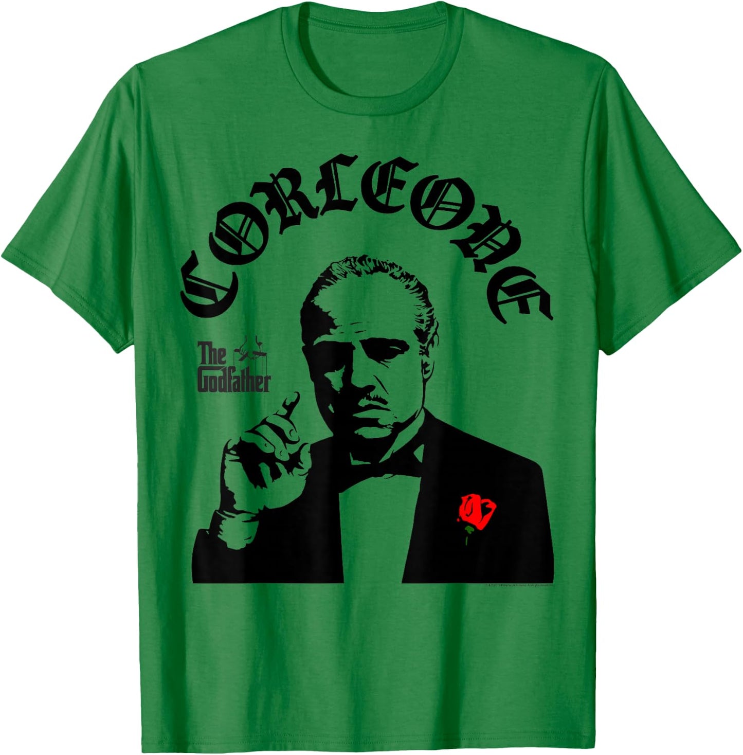 The Godfather Corleone Black And White Portrait T-Shirt - T-Shirt | Irish Green