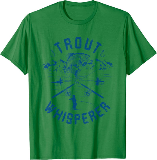 Funny Trout Fly Fishing Birthday Christmas Fathers Day Gift T-Shirt - T-Shirt | Irish Green