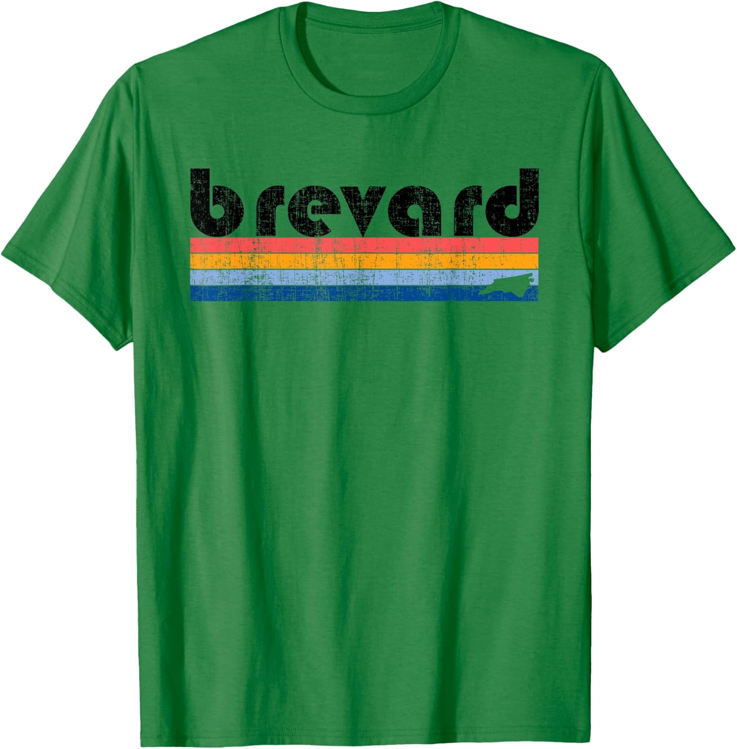 Vintage 80s Style Brevard NC T-Shirt - T-Shirt | Irish Green