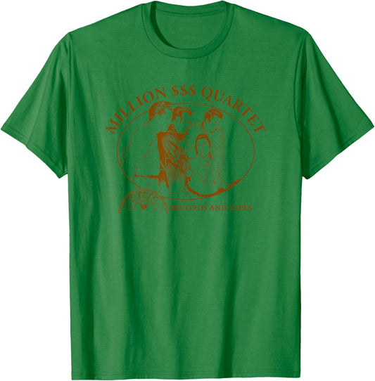 Sun Records X Million Dollar Quartet Vintage Illustration T-Shirt - T-Shirt | Irish Green