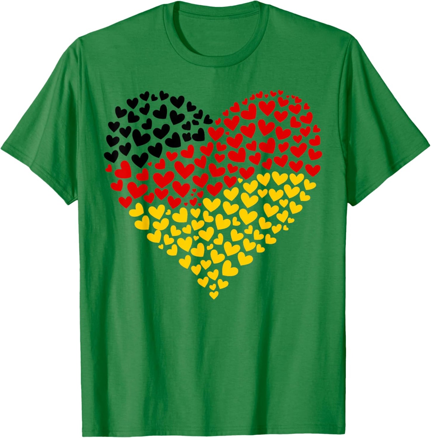 German Flag Heart of Passion for Germany Women Kids Men T-Shirt - T-Shirt | Irish Green