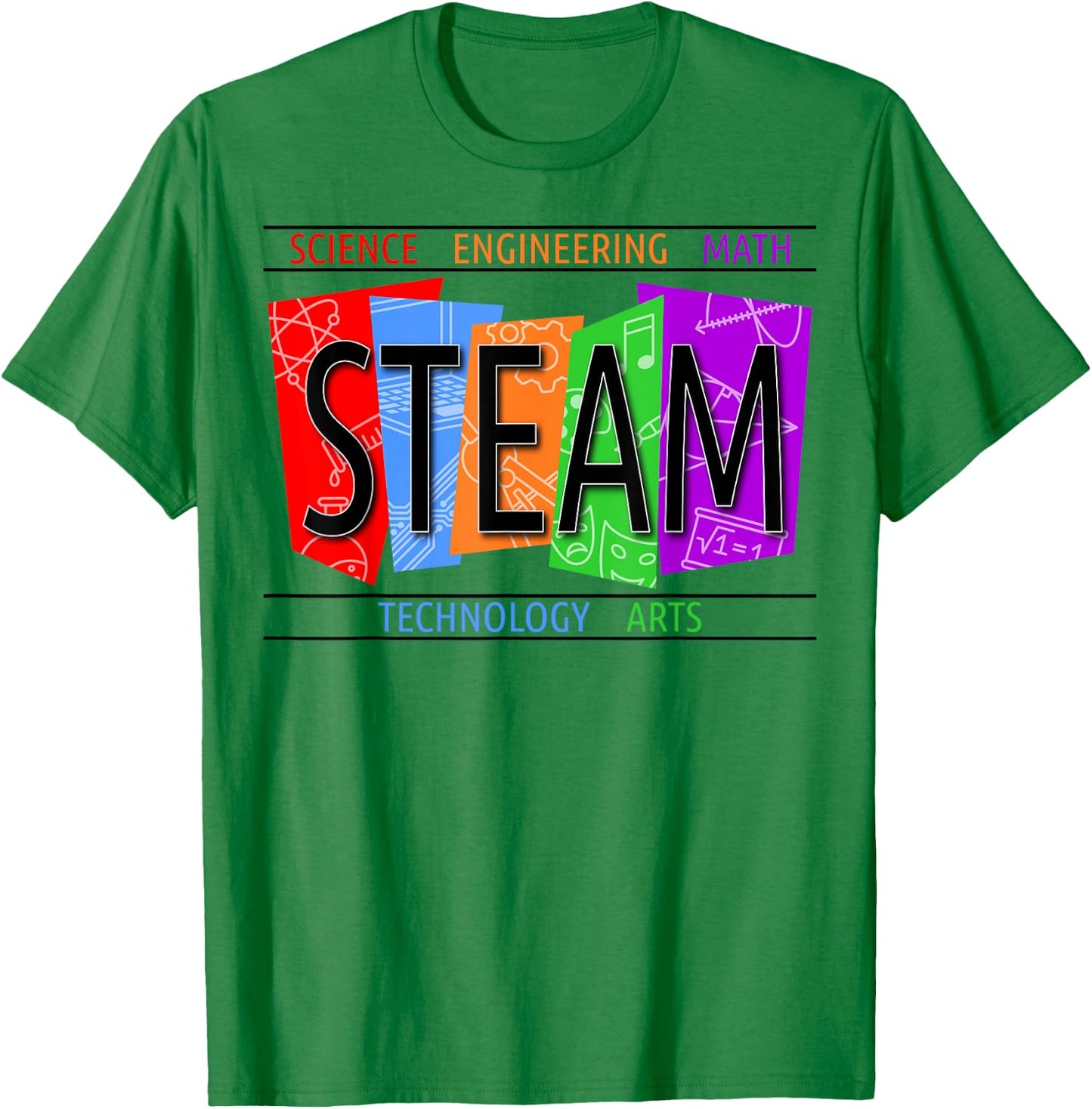 STEAM for Kids Back to School STEM Science Shirt T-Shirt - T-Shirt | Irish Green