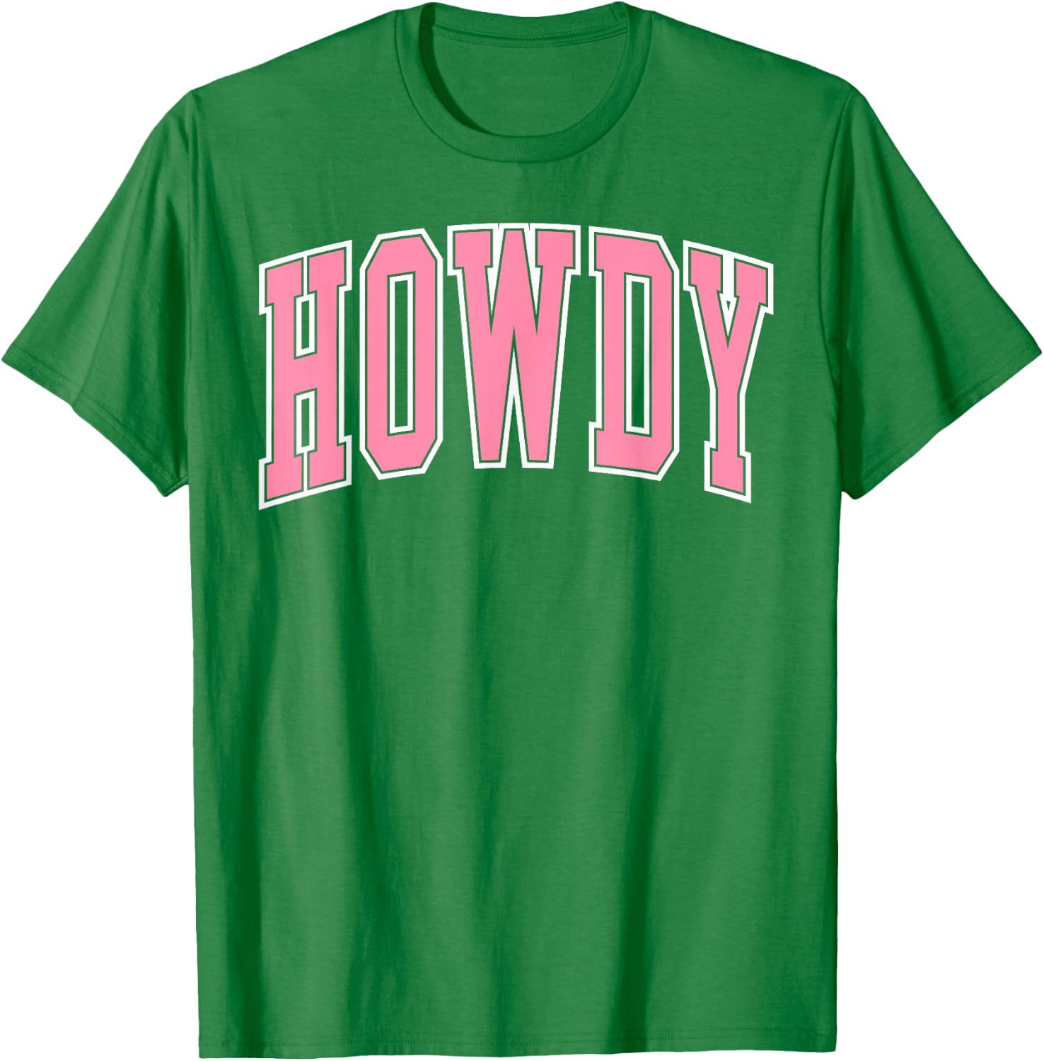 Preppy Cowgirl Varsity Pink Howdy Western Women Girls T-Shirt - T-Shirt | Irish Green
