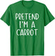 Pretend I'm A Carrot Costume Halloween Simple Adult Kid T-Shirt - T-Shirt | Irish Green