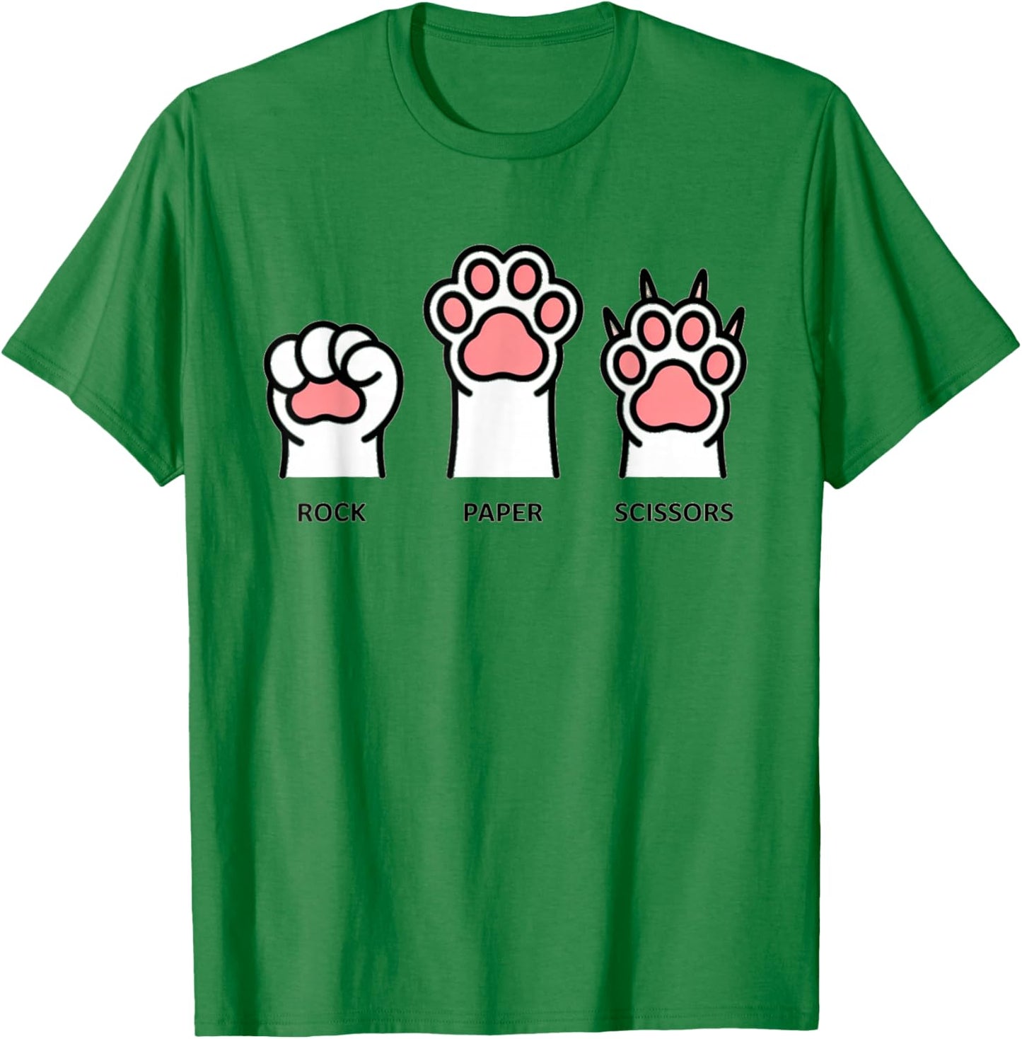 Dog Rock Paper Scissors Paw Funny T-Shirt - T-Shirt | Irish Green
