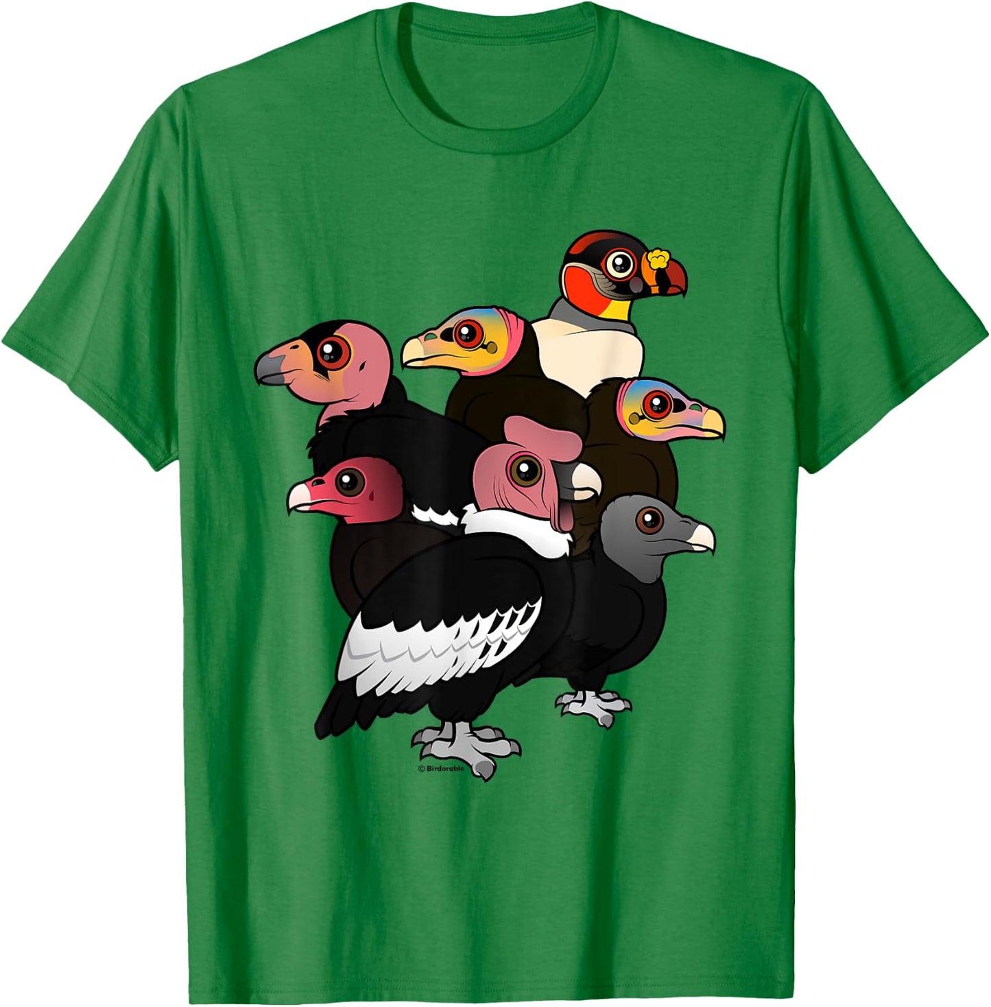 New World Vultures Cute Bird T-Shirt - T-Shirt | Irish Green