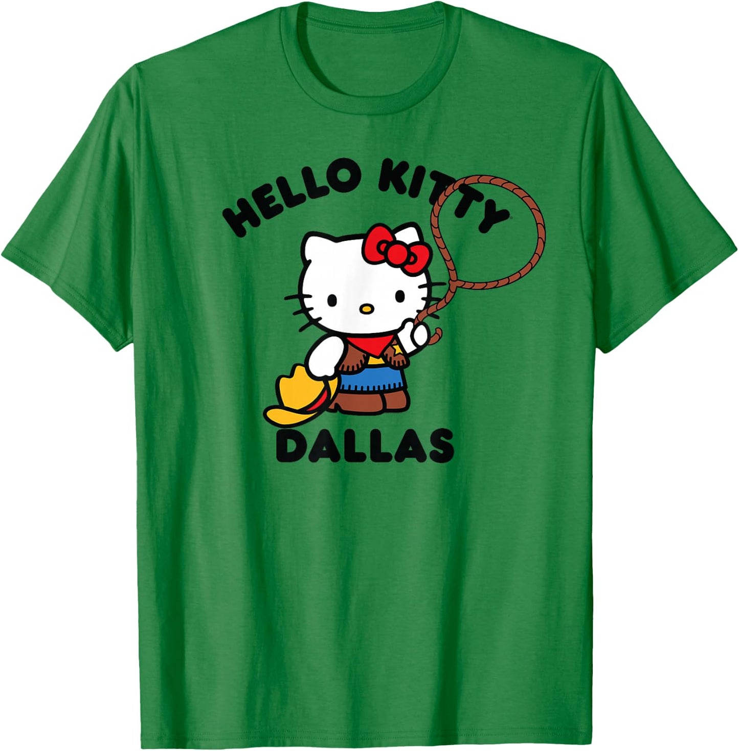 Hello Kitty Dallas Texas T-Shirt - T-Shirt | Irish Green